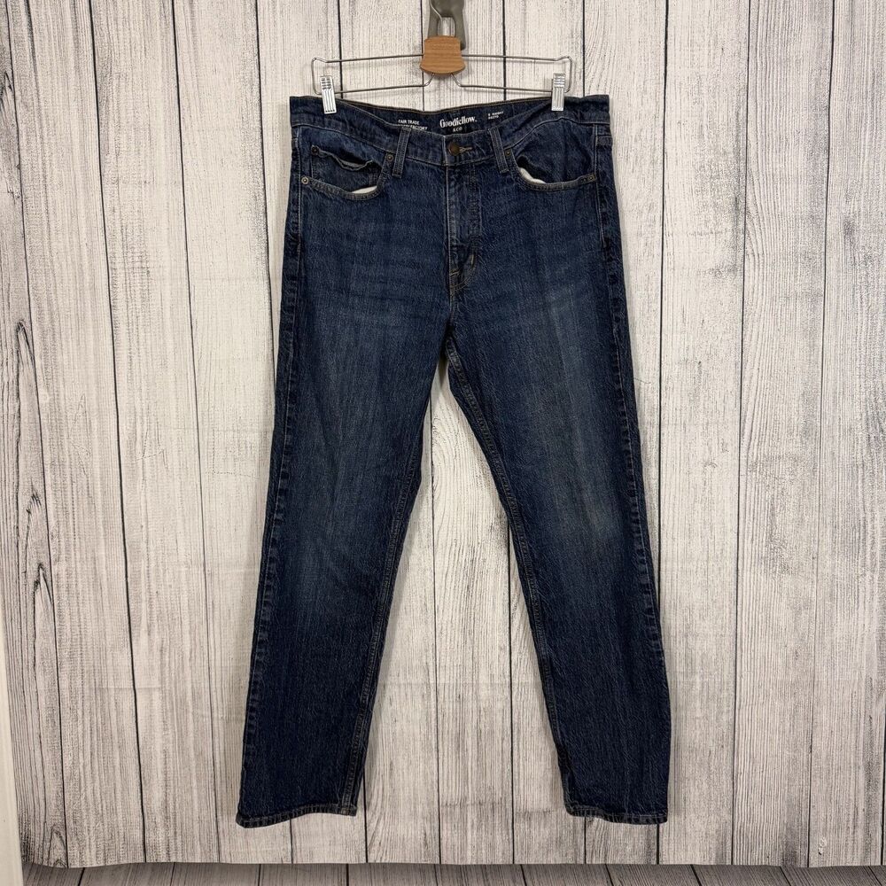 Goodfellow & Co. Men's W36 x L32 Blue Straight Recto Medium Wash Denim Jeans